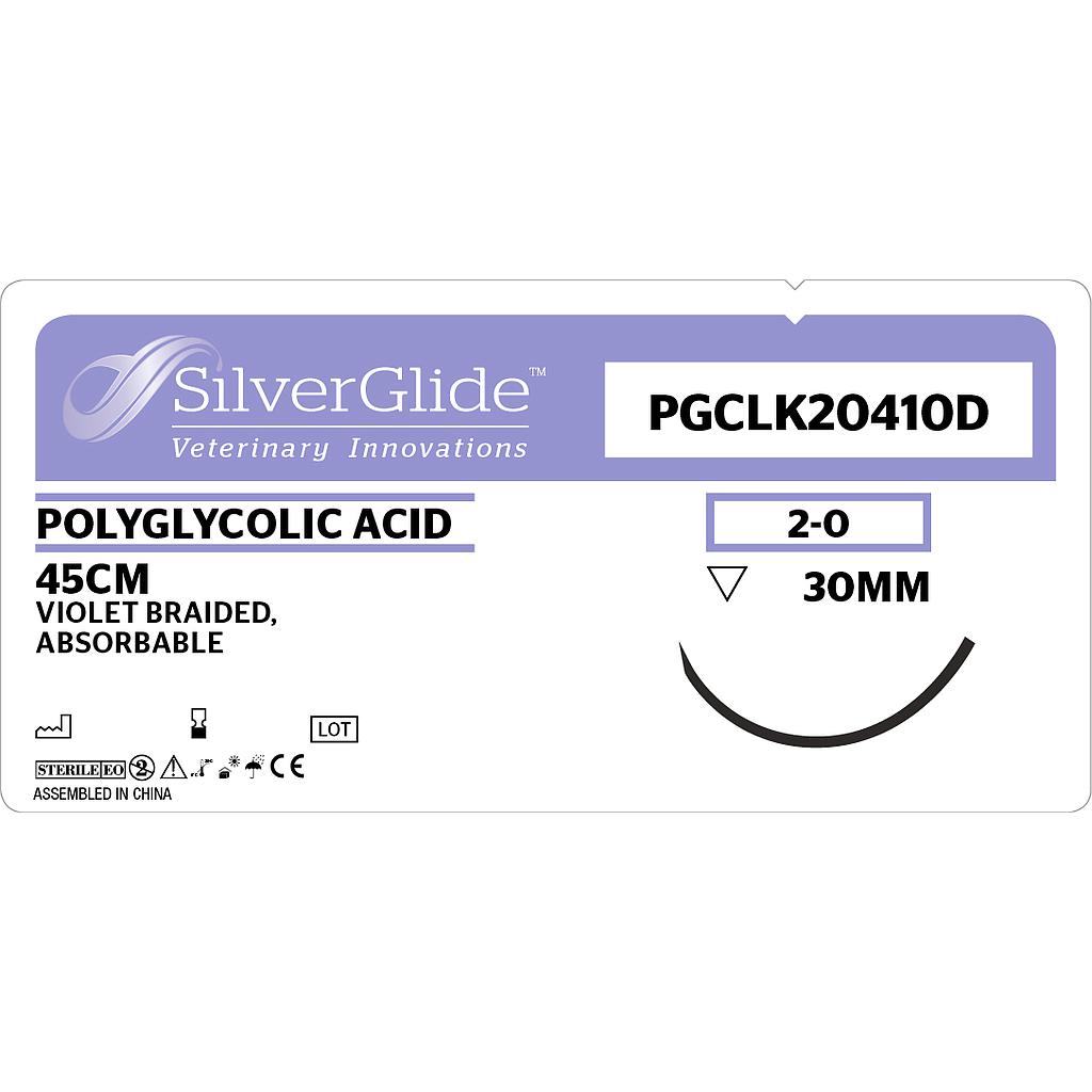 Sutur PGCLK20410D Polyglycolic Acid 36 stk.