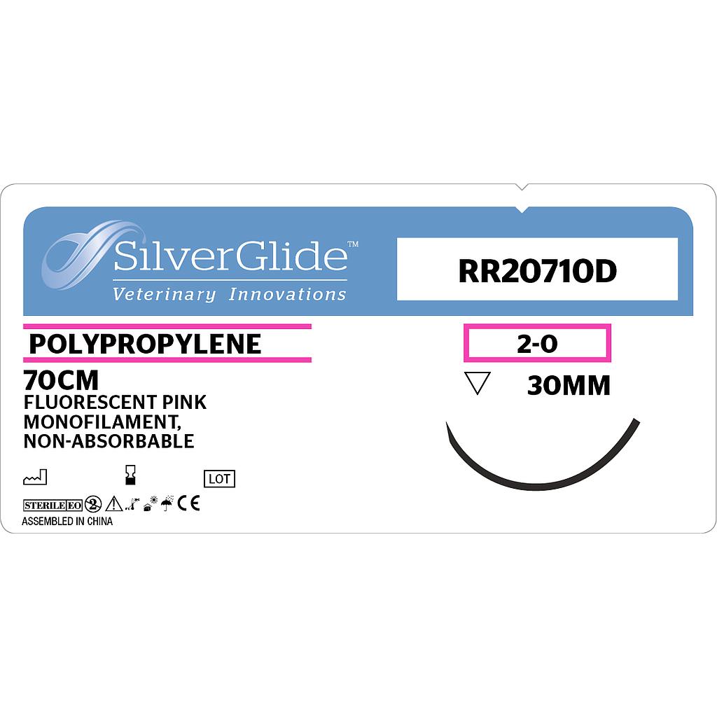 UDGÅET - Sutur RR-20710D Pink Polypropylene 36 stk